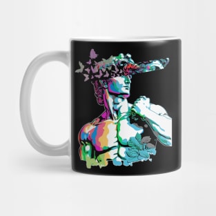 Statue of David with Butterflies Mug